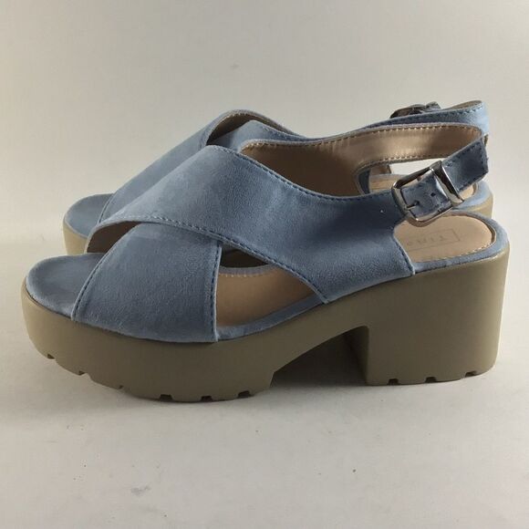 Tina’s shoes womens buckle oxfords blue size EU 38 US 7.5-8 - Picture 3 of 8